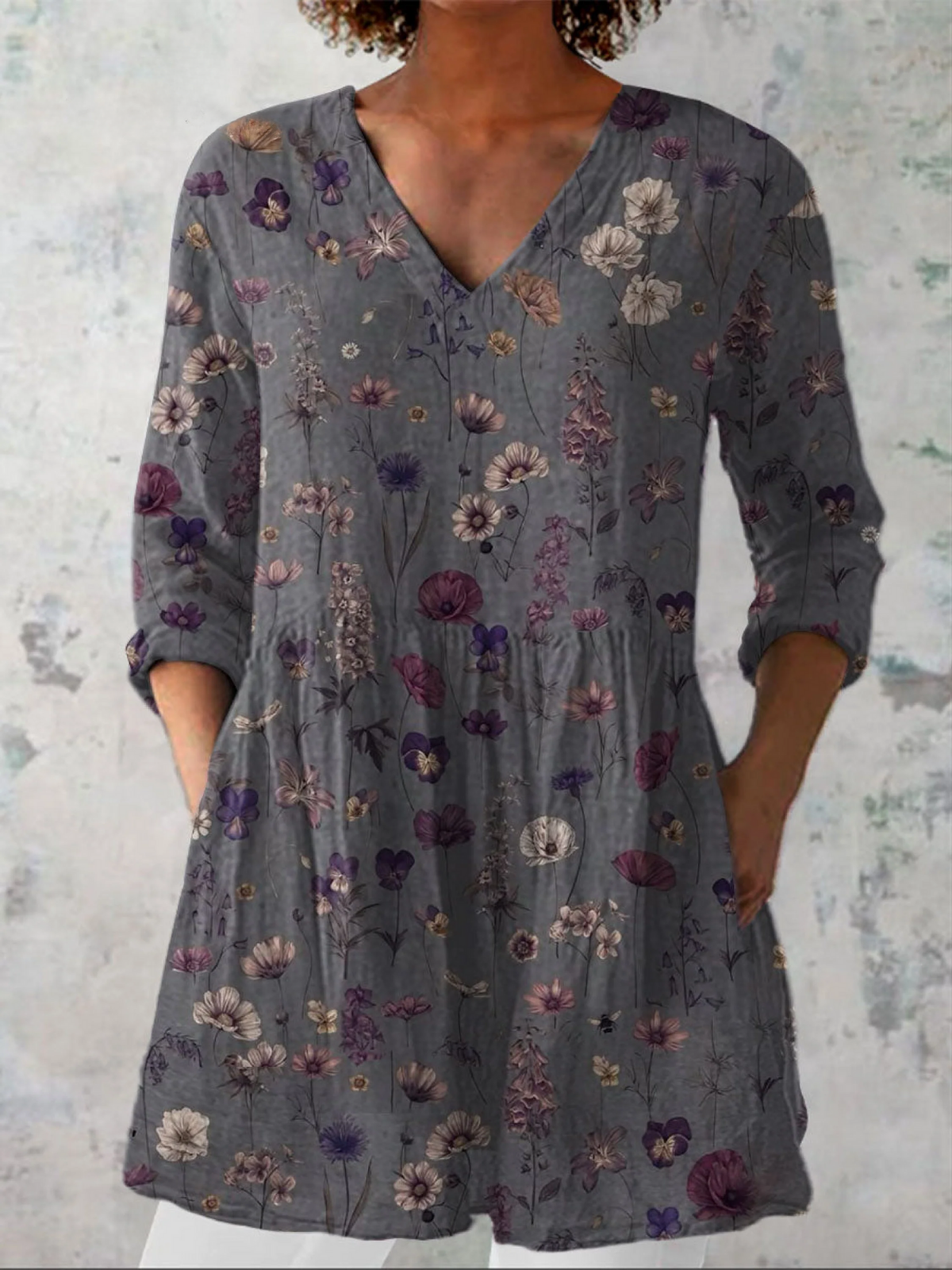 Casandra | Blusa larga con escote en V