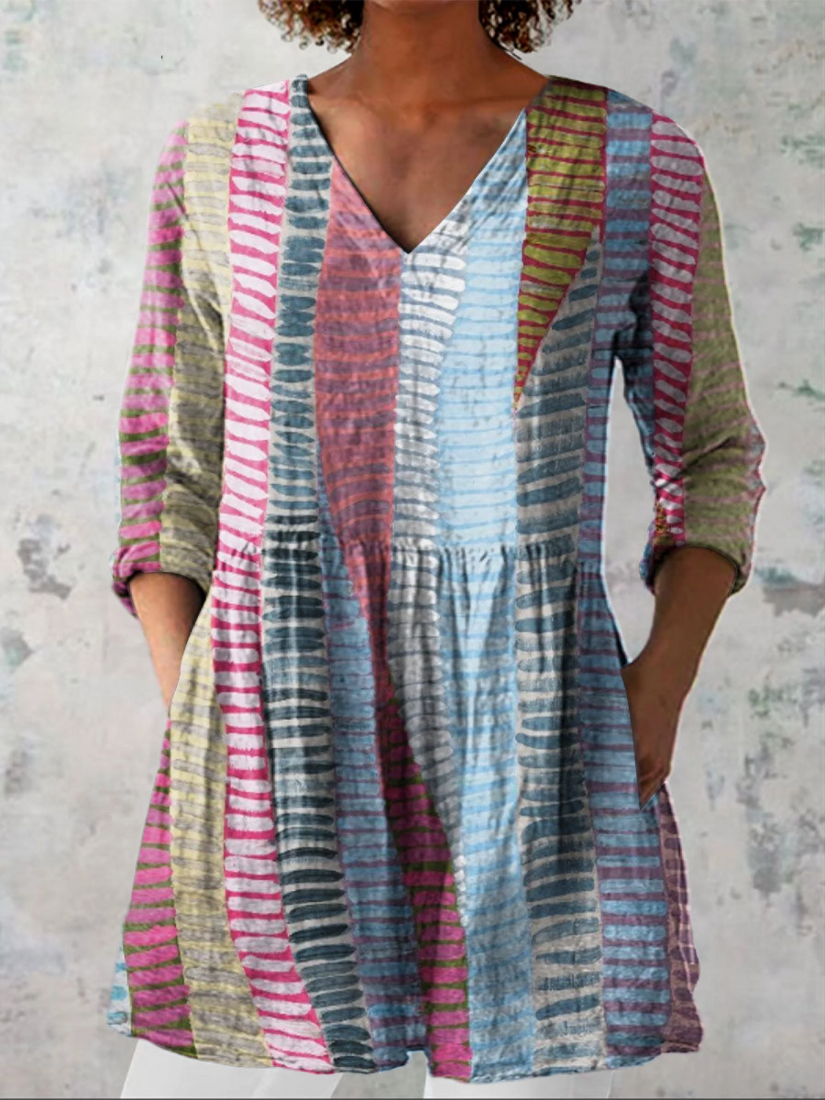 Verónica | Blusa larga de cuello en V