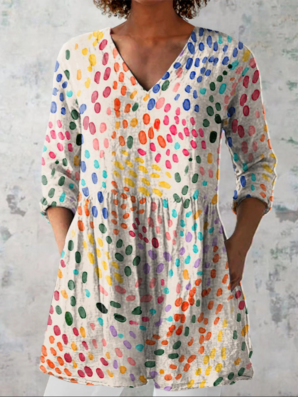 Bernarda | Blusa larga con escote en V