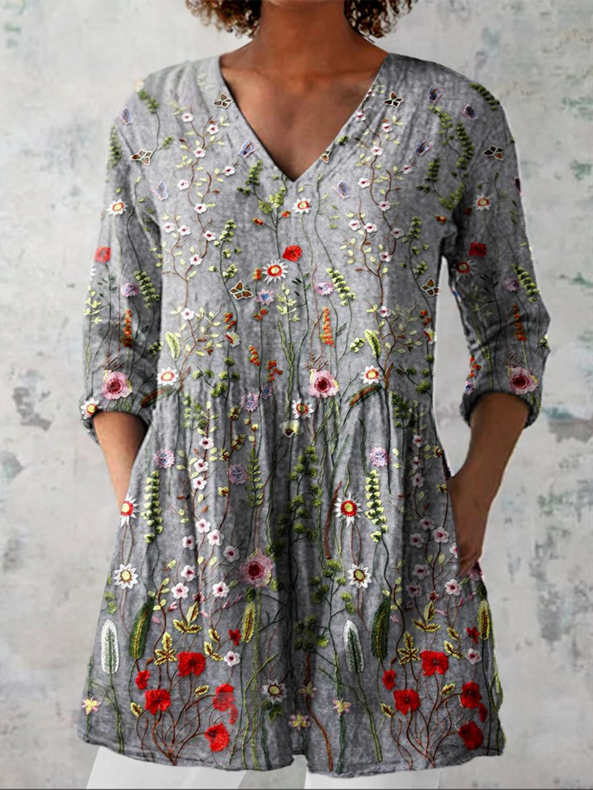 Lara | Blusa larga de cuello en V