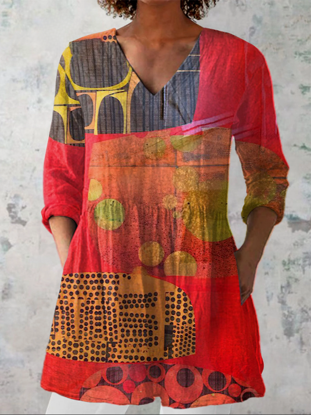 Marina | Blusa larga de cuello en V