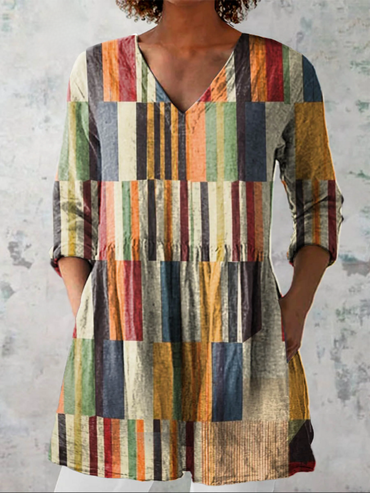 Fabiola | Blusa larga con escote en V