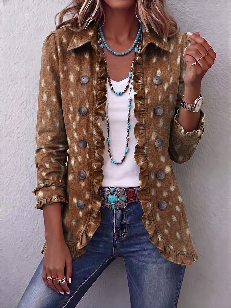 Pascuala | Chaqueta Animal Print con Volante