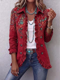 Serafina | Chaqueta Estampado Cachemira con Volante