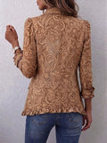 Bruna | Chaqueta Floral Vintage con Volante