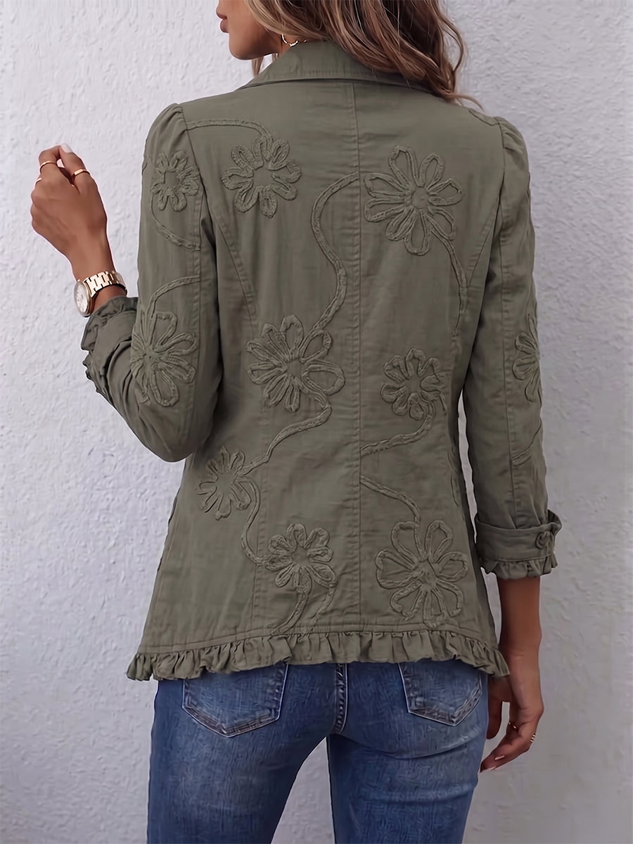 Asunción | Chaqueta Bordada con Volante