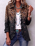 Erminia | Blazer Leopardo Negro con Volante