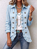 Carmela | Chaqueta de Cuadros Vichy con Volante