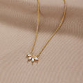 LAUREL | Collar Hoja de Cristal Dorada