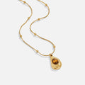 CAMILA | Collar Elegante Dorado con Ojo de Tigre